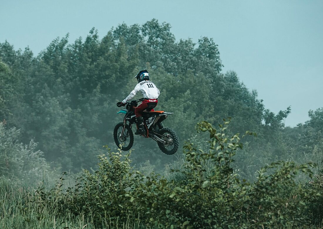 Motocross training with children